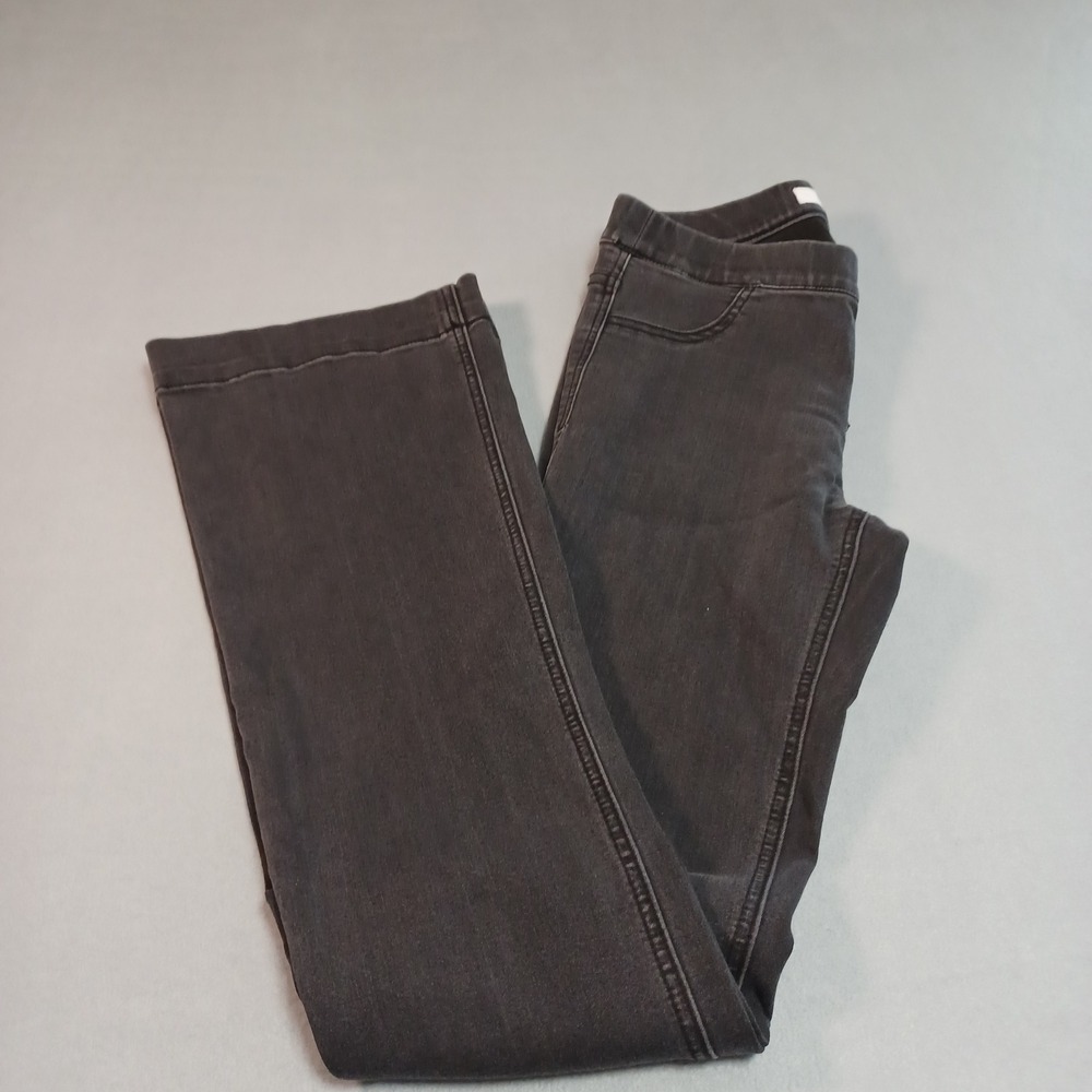 Cello Womens Pull On Flare‎ Jeans Faded Black High Rise Denim Leggings AB35173 S